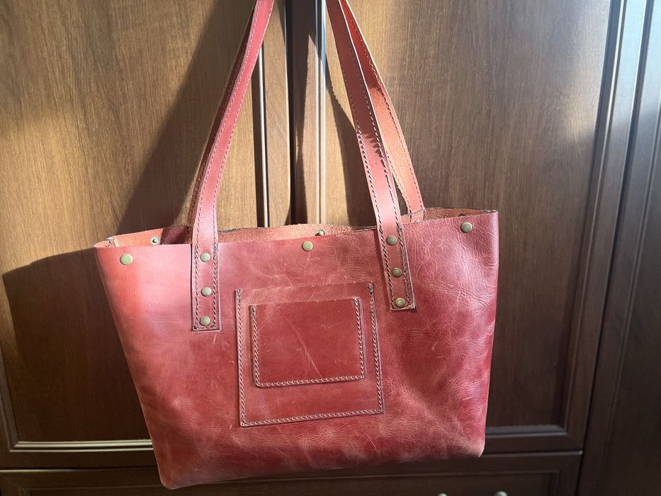 Сумка тоут, натуральная бычья кожа