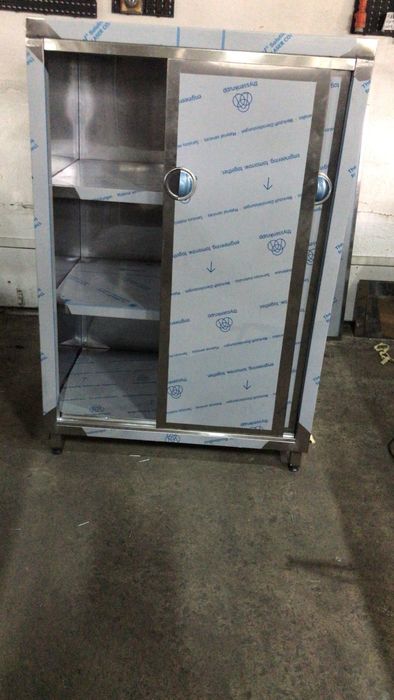 Dulap inox cu 3-4 polite usi culisante / Dulap inox vertical  Horeca /