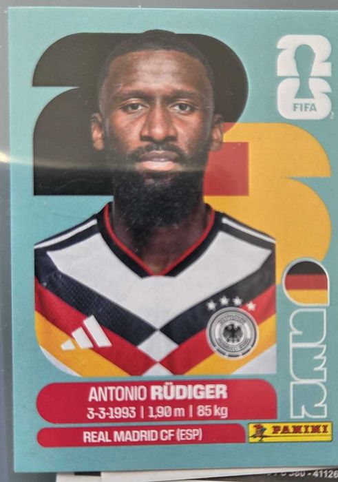 Kylian Mbappé + Rudiger + Official Trionda Soccer Ball Panini FIFA World Cup 2026 стикери – нови, mint
