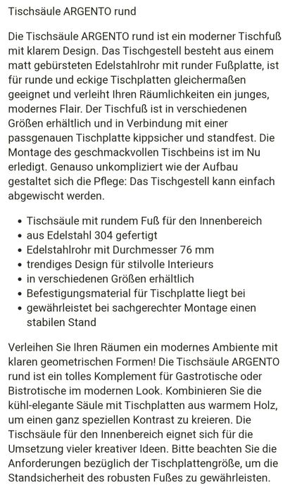 Mese inox/ picioare metalice / picioare inox