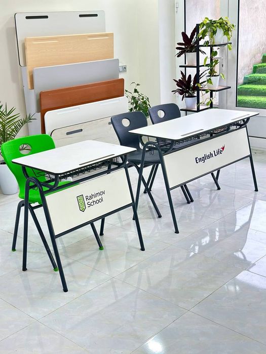 Современные школьные парты и стулья. HPL панельные, верзалит и ламинат