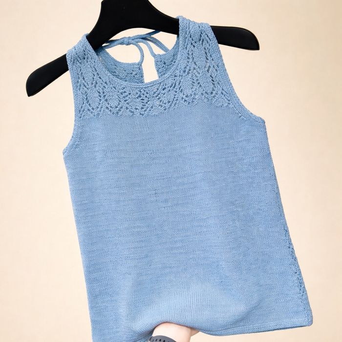 Летний вязаный топ