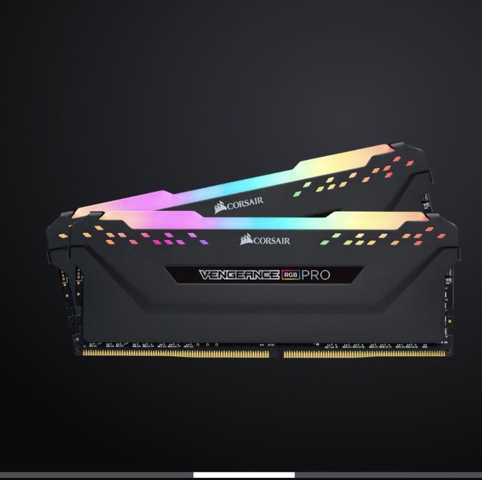 VENGEANCE® RGB PRO 16 ГБ (2 x 8 ГБ) DDR4 DRAM 3200 МГц C16 — черный