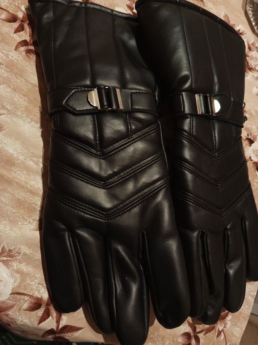 Винтидж Мъжки Дълги Ръкавици от Естествена Кожа Нови