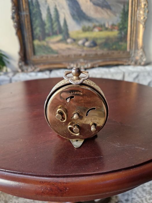 Прекрасен антикварен колекционерски немски бронзов будилник Blessing