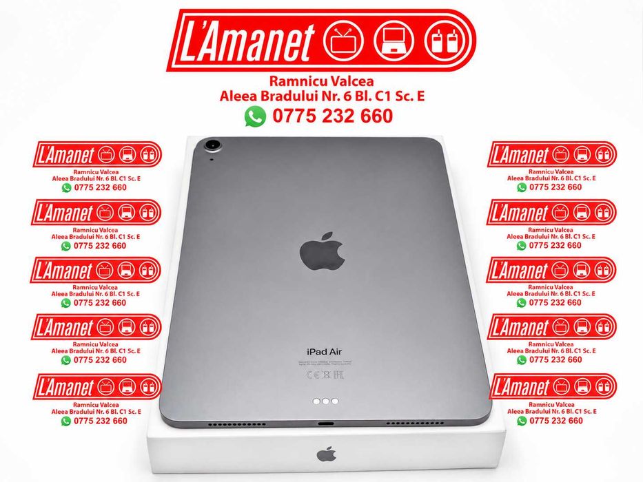 Tableta 11" Apple iPad Air 11" M2 A2902 2024 Gray 128GB Wi-Fi Stare Excelenta Bateria 100% Garantie 25.11.2026