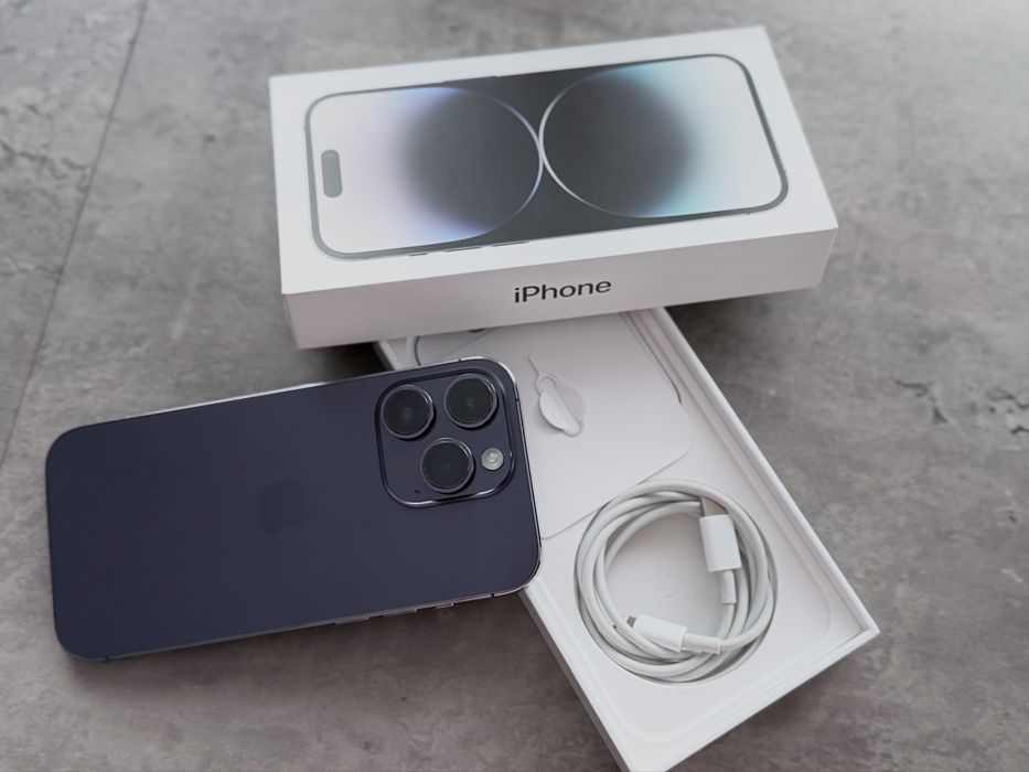 iPhone 14 Pro 128GB Mov – impecabil, liber de rețea, baterie 85%