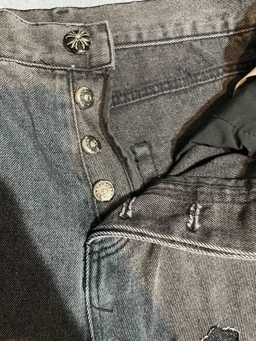 Blugi Chrome Hearts Gri Marimea M (32 talie)