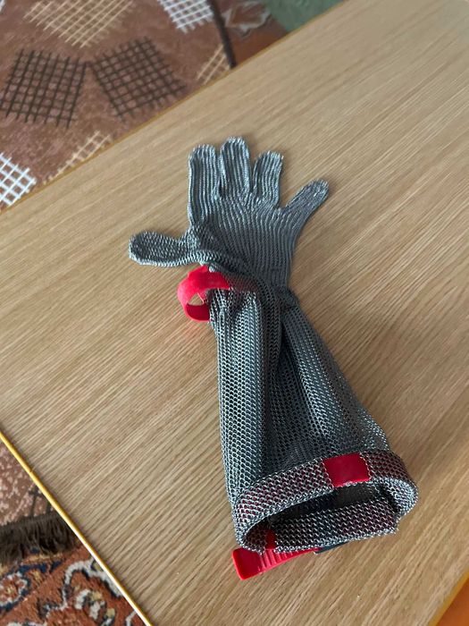 Vand manusa lunga din zale pentru macelar, marime M