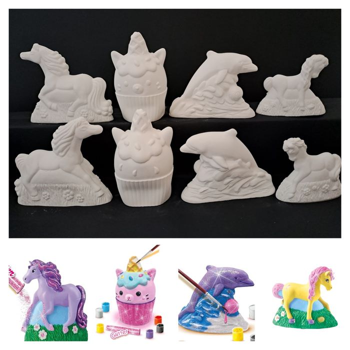 Лотове от 4 бр. 3D фигурки за оцветяване