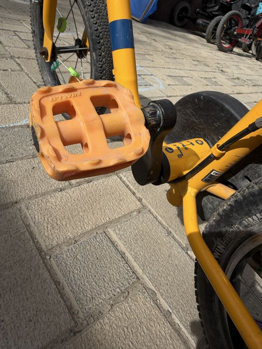 Bicicletă 2 în 1 Discover 500 14" galben copii 90-110 cm