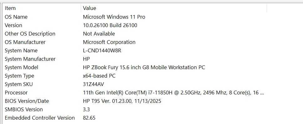 Laptop HP ZBook Fury G8 – Performanță de Top, Intel Core i7, 32GB RAM, Workstation Profesional