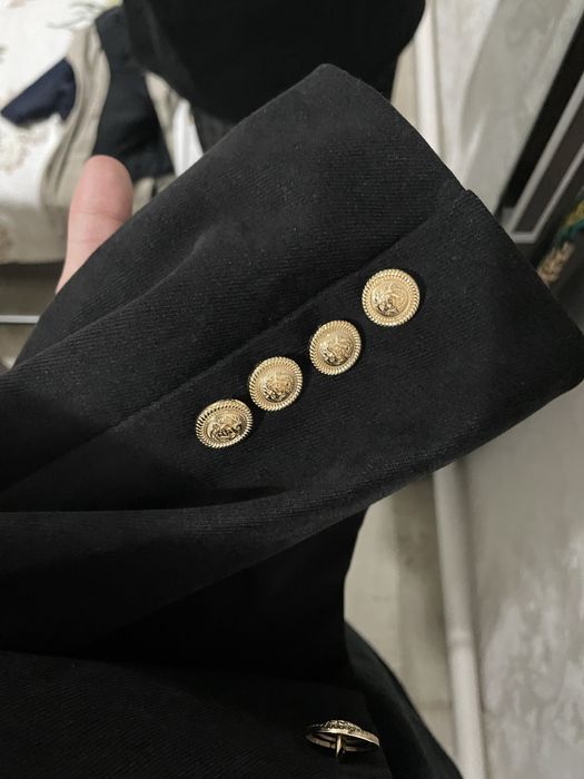 Черный пиджак твидовая