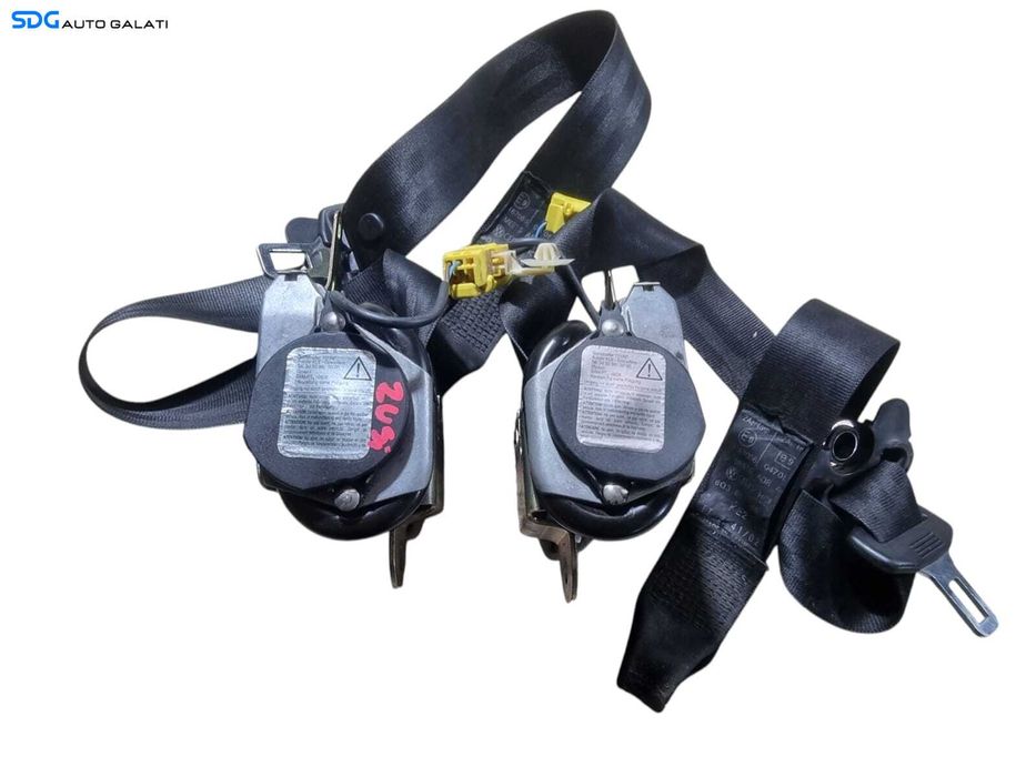Set Centuri de Siguranta Fata Stanga Dreapta Sofer Pasager Volkswagen Polo 9N 2002 - 2008 Cod 6Q3857706G 6Q3857705G [N1554]