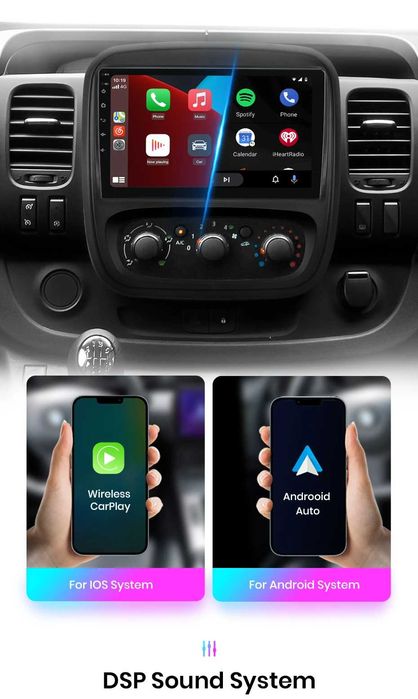 Navigatie Android Opel Vivaro / Renault Trafic Carplay Android Auto