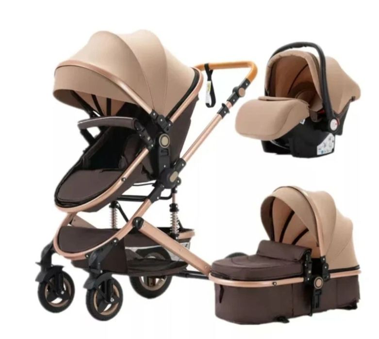 Carucior multifunctional pliabil pentru copii 3 in 1 diverse culori