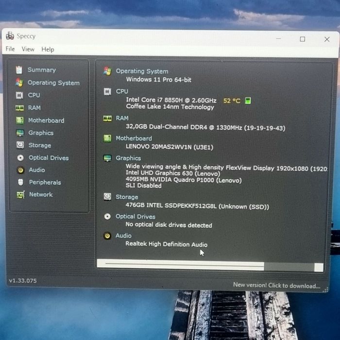 Lenovo I7-8850H,32Gb ram