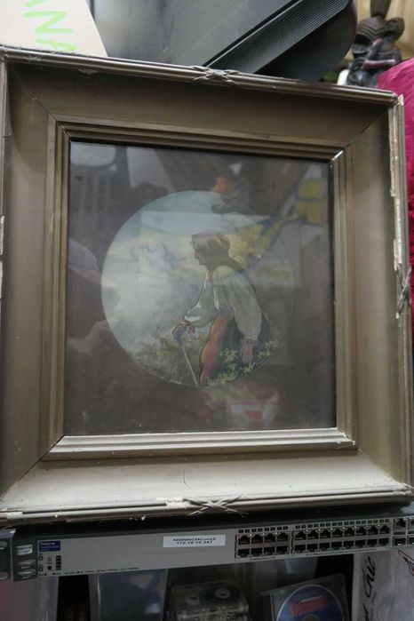 Misu Teisanu (1844-1944) Peisaj muntos batrana in haine taranesti ie