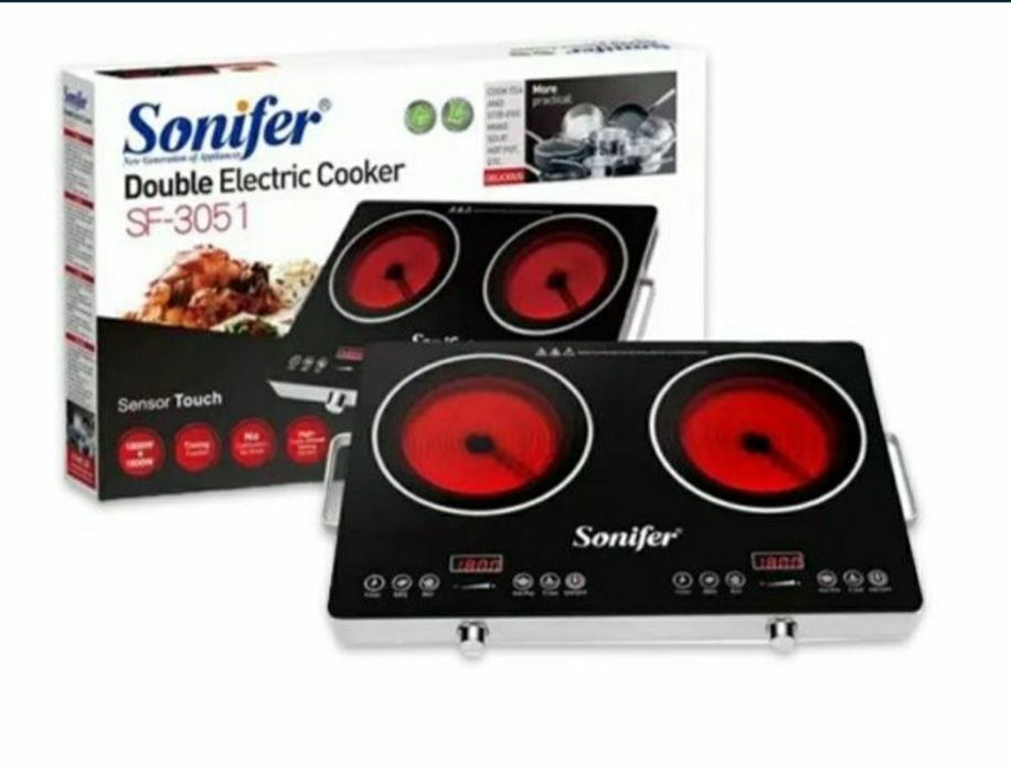 Электрическая плита Сенсорная двухкамфорни электроплита elektr tok pli