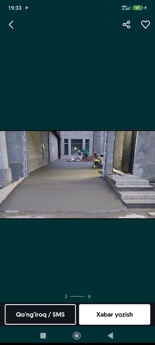 Styashka bardyor transha padval ishlari mavjud