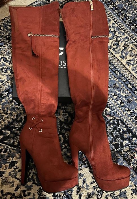 ботфорты к из натурального замша, Новые