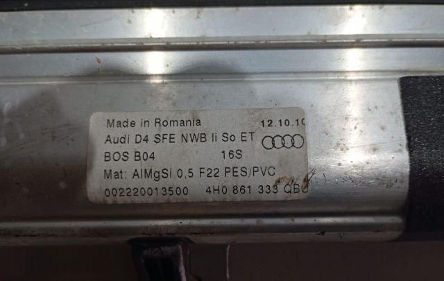 Perdea parasolar stanga spate 4H0861333QBC Audi A8 D4/4H [facelift] [