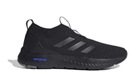 adidas Sportswear, Pantofi slip-on de plasa cu logo, Negru, Marime	44 2/3 EU