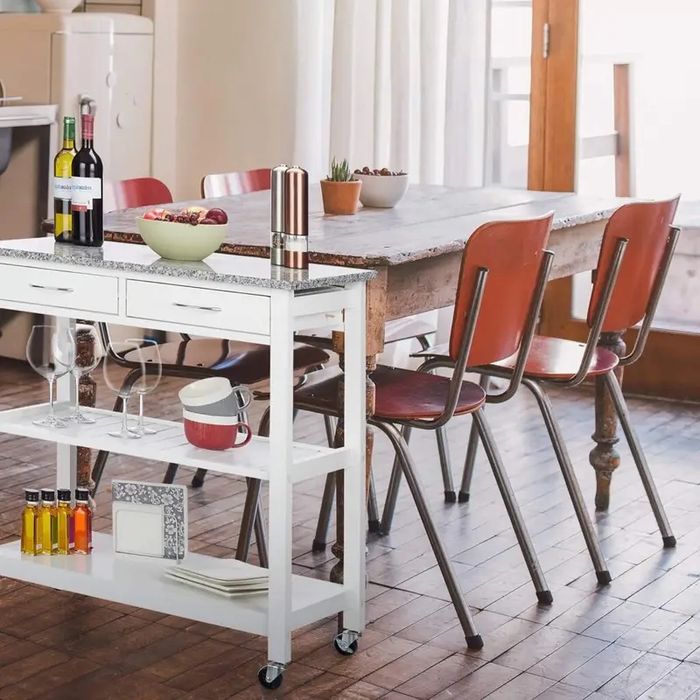 Кухненска количка с 2 чекмеджета Relaxdays