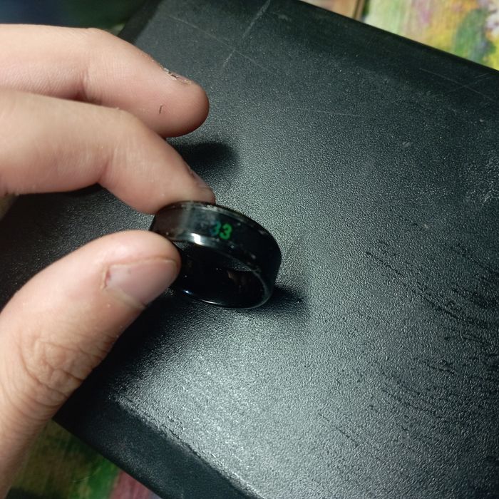 Кольцо термометр на пальце