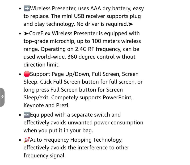 Prezentator wireless pointer laser