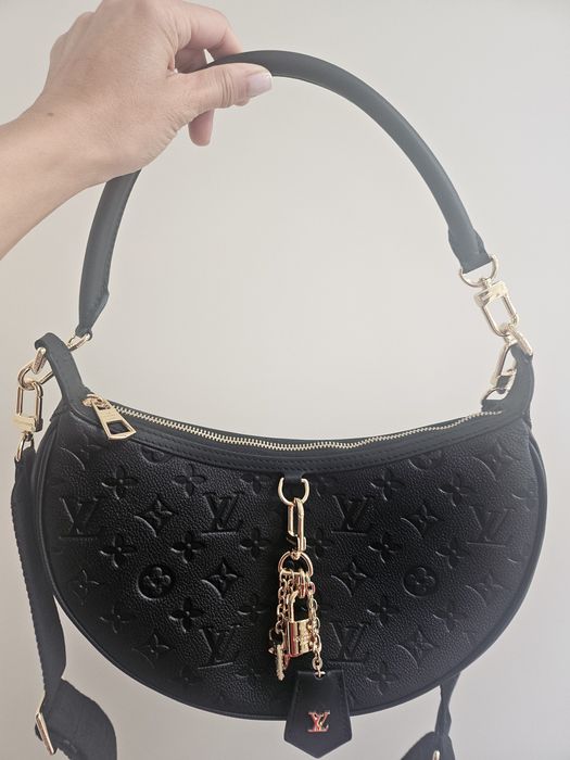 Geanta Loop Hobo, în piele Monogram Empreinte neagră