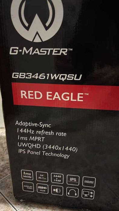 Продавам за Части (неработещ) Монитор IIYAMA GB3461WQSU-B1, 34" 144Hz