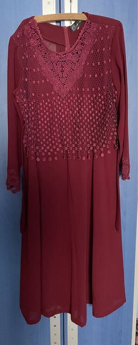 Rochie de dama grena pentru ocazie