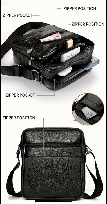 Мъжки елегантни чанти за през рамо/Кафяви и черни ест.кожа -9%Промоция