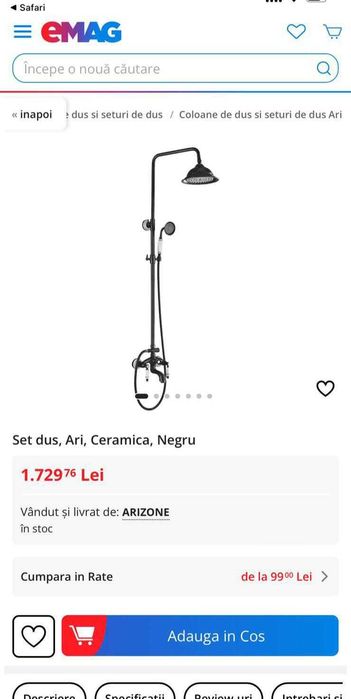 Coloana de dus ceramic NOU