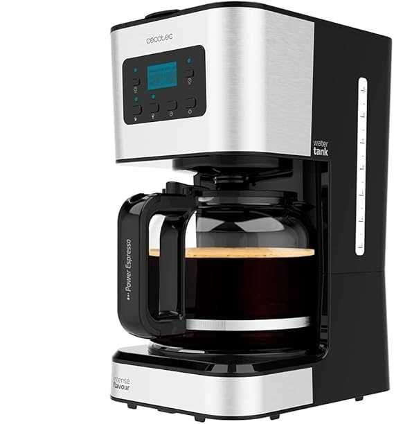 Шварц Kафемашина Cecotec Coffee 66 Smart Plus, 980W, капацитет 12 кафета, технология ExtemAroma и функция AutoClean, LCD дисплей, 1.5 л