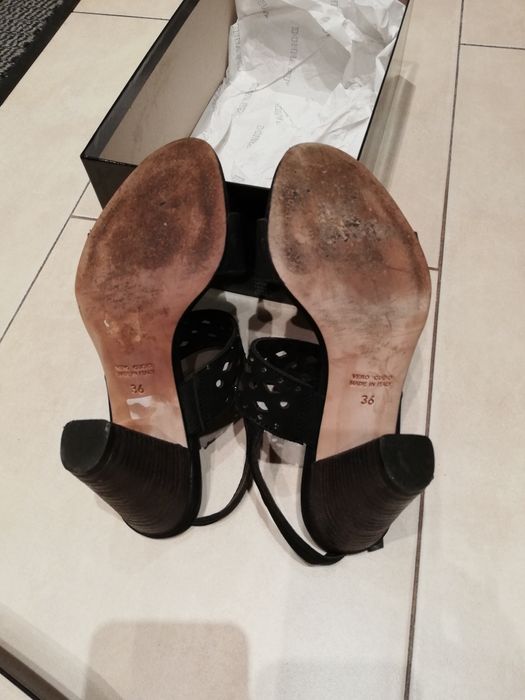 Сандали на  ток  дона пиу италански естествена кожа и камъните с сваро