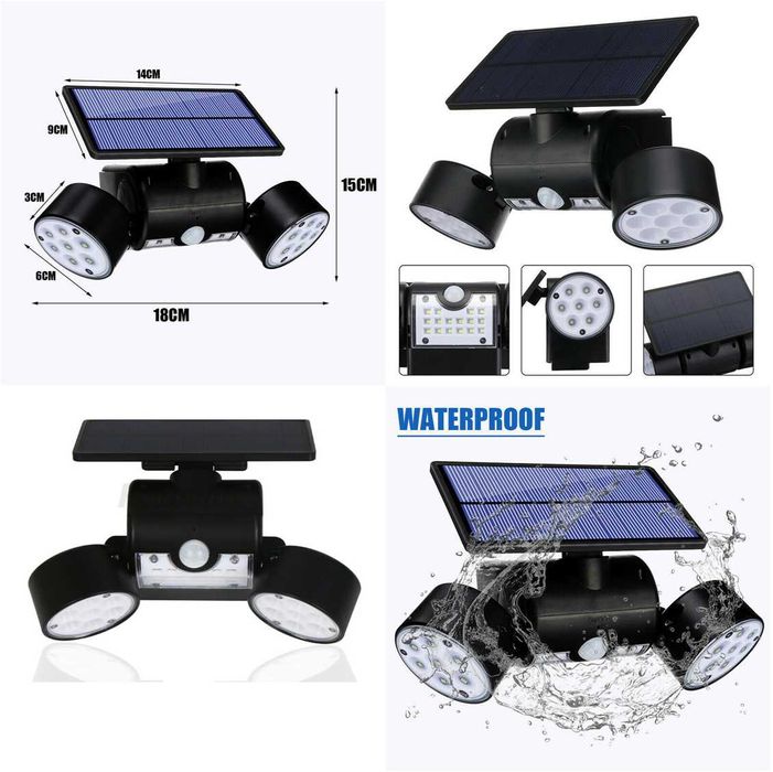 Lampa solara 30 Leduri + senzor miscare. Noua