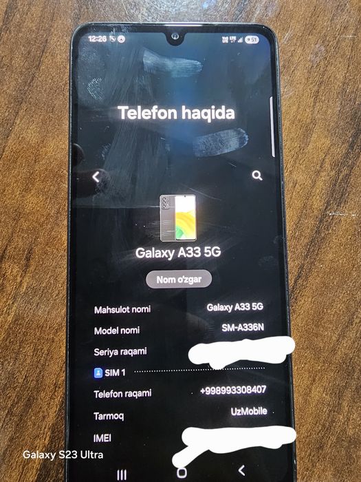 Telifon Samsung a 33
