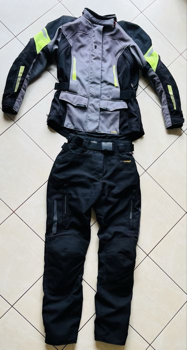 Set moto damă FLM Cordura M/S, protecții complete, impermeabil, ca nou