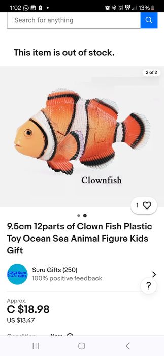 Лот робофиш, робокостенурка и Немо