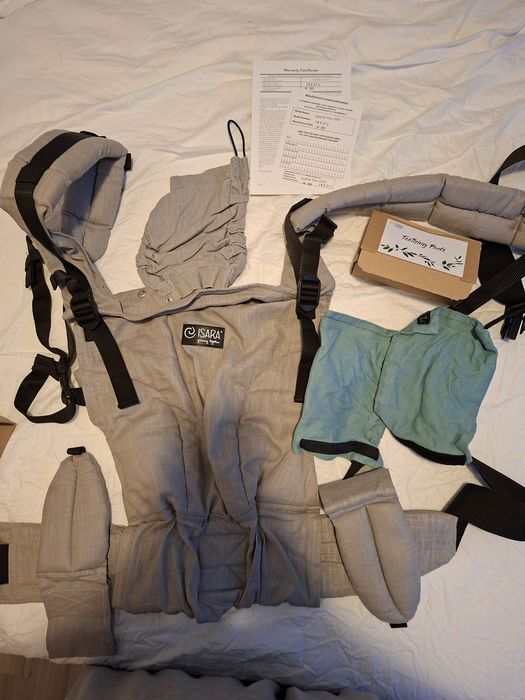 Marsupiu ergonomic Isara The One Misty Linnen