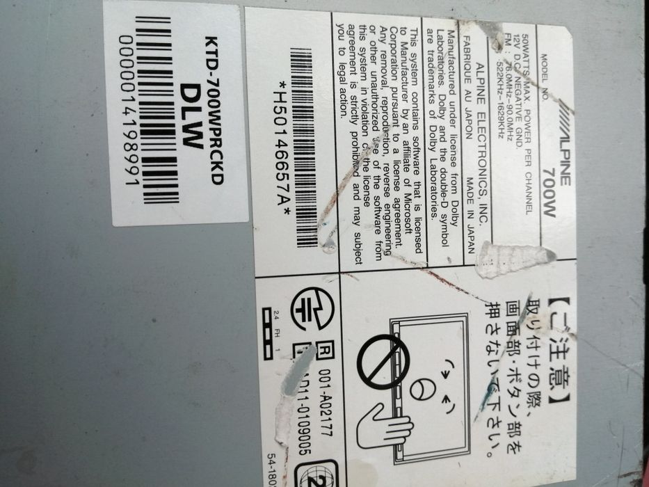 Alpine Ktd 700 W Navigatie Auto Dvd  Apple Car Play