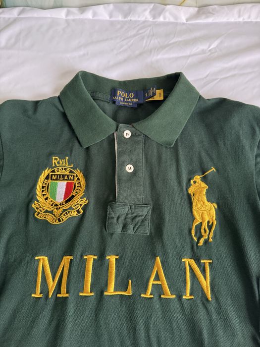 Tricou Polo Ralph Lauren "Milan" Custom Fit - Verde, Mărimea M