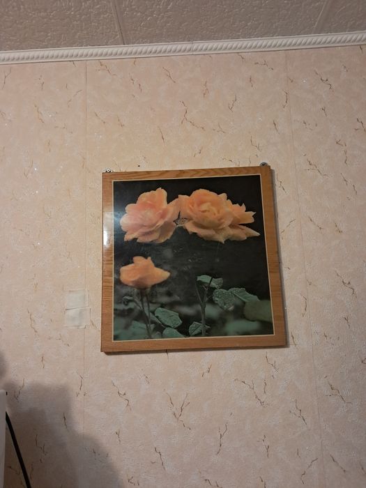 Картина 42×43 жёлтые розы