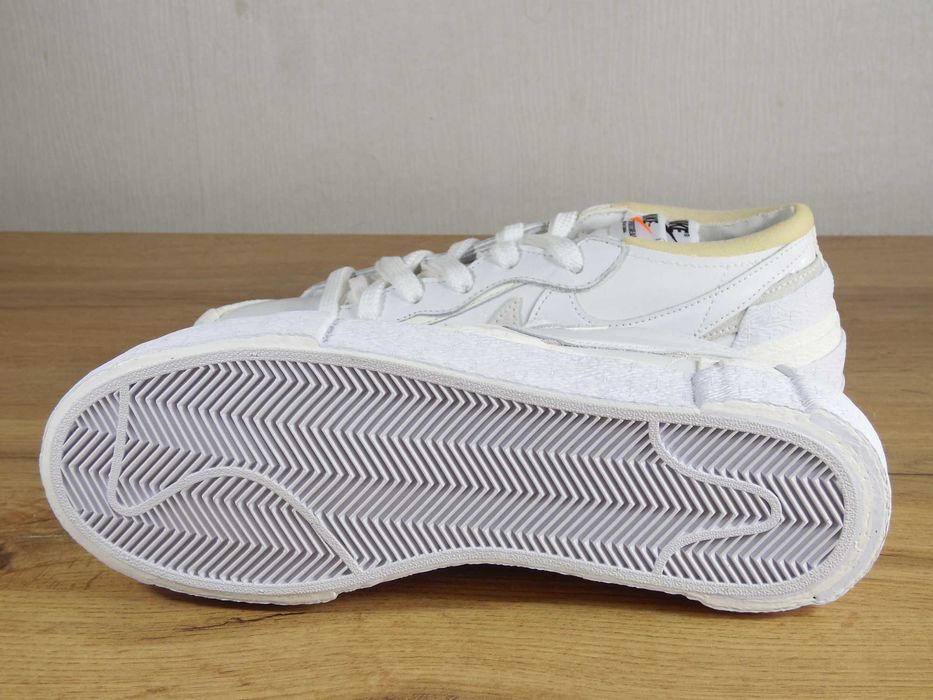 Нови! Sacai X Nike Blazer Low "White Patent" - 40,5 номер Оригинални!