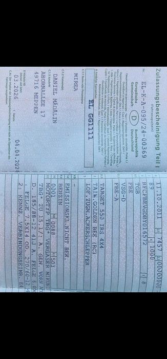 Vând atv tgb 550 4/4, an 2013