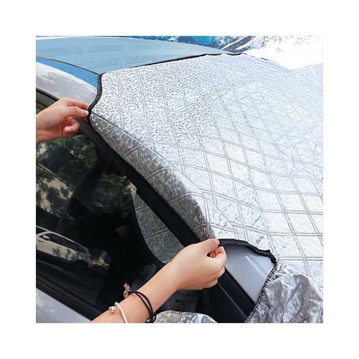 Parasolar exterior auto VARA-IARNA cu protectie oglinzi laterale reflectorizante