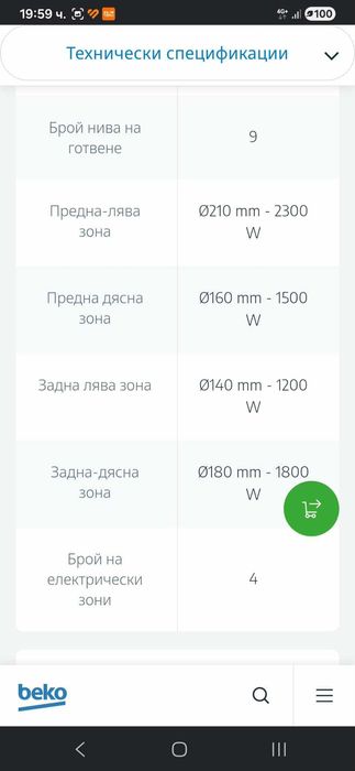продавам плот за вграждане BEKO HIC64401 - нов