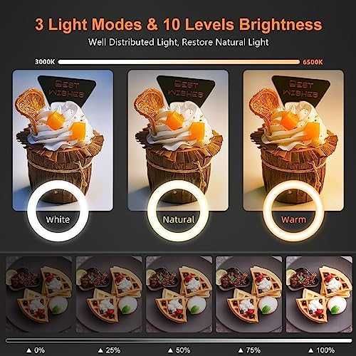 Нова Пръстеновидна Светлина 3 Цвята + Стойка за Телефон Стрийминг